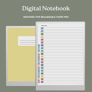 Quaderno per Remarkable Paper Pro / Modello di nota a colori per Remarkable Paper Pro