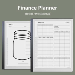 Planificador financiero para Remarkable 2 / Plantilla de planificador de presupuesto para Remarkable 2