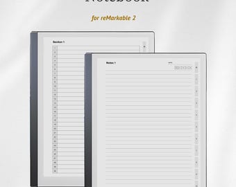 Modèle de cahier pour reMarkable 2
