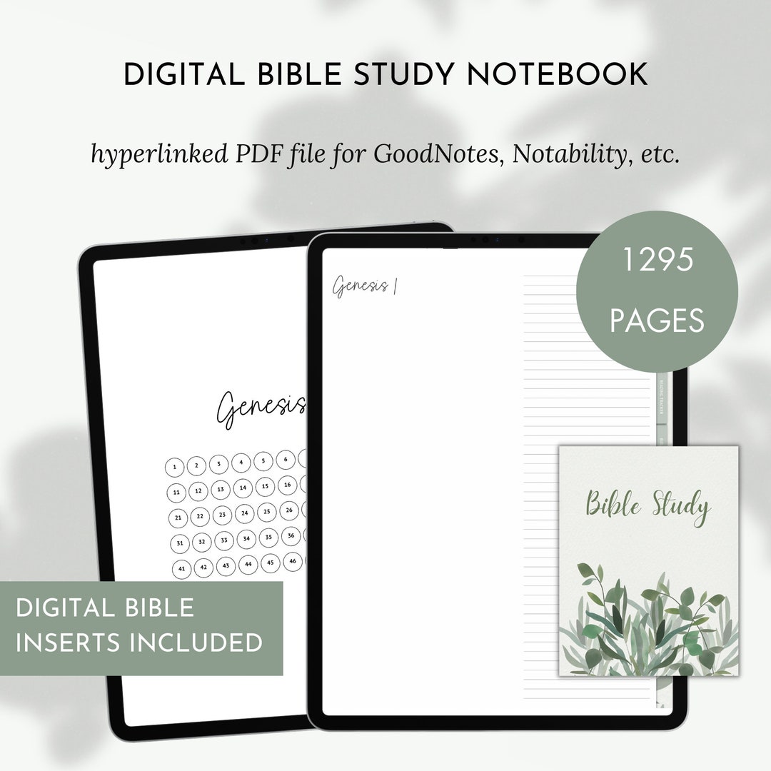 Digital Bible Journal iPad Bible Goodnotes Bible Bible Etsy