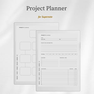 Project Planner for Supernote Manta A5X & Supernote Nomad A6X