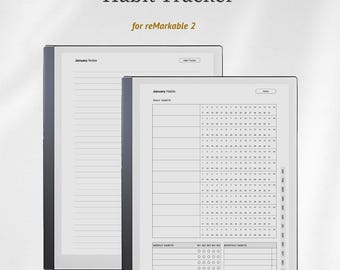 Habit Tracker Template for reMarkable 2