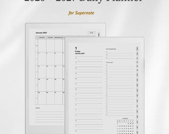 2026 + 2027 Tagesplaner Template für Supernote