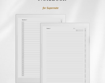 Notebook for Supernote, Note Template