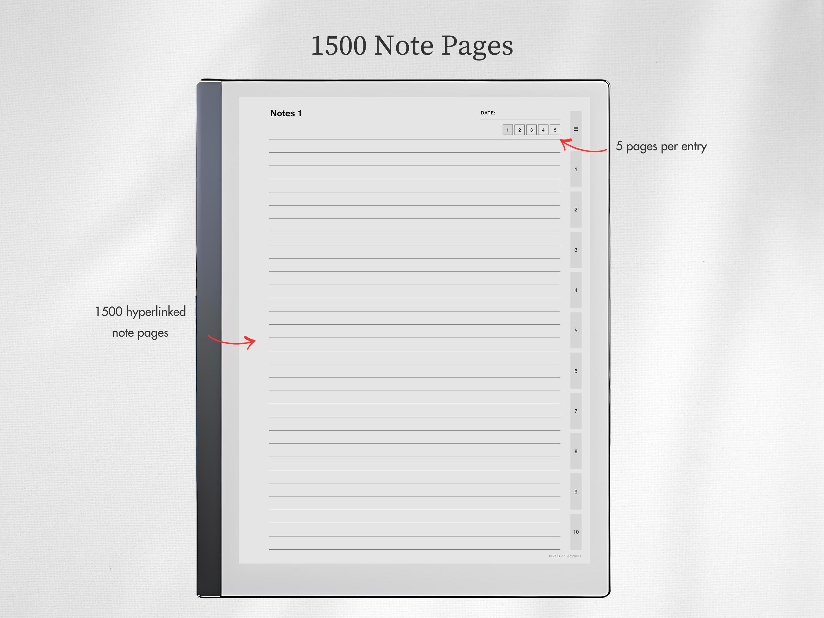 Notebook Template for Remarkable 2 - Etsy