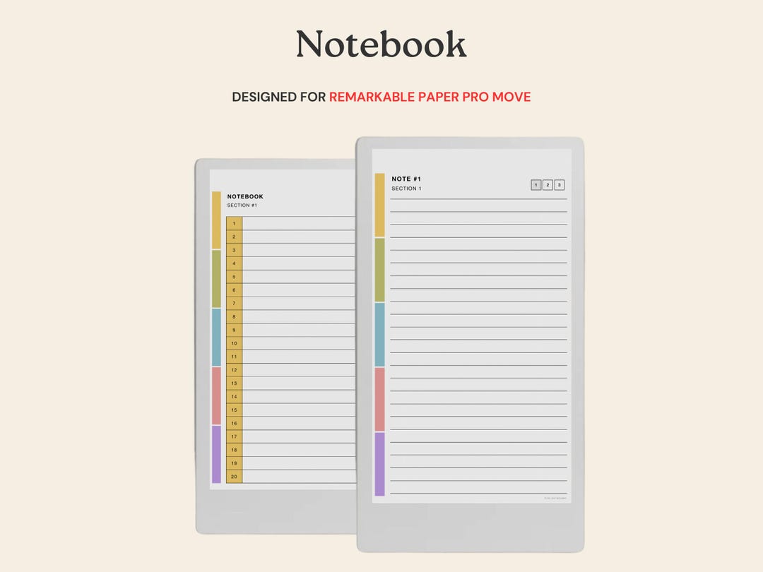 Notebook for Remarkable Paper Pro Move - Etsy