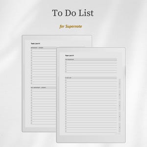 To Do List Template for Supernote Manta A5X & Supernote Nomad A6X
