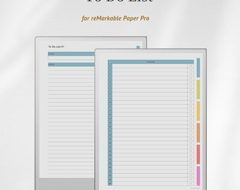 To Do List Template for reMarkable Paper Pro, Task List