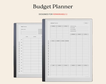 Budget Planner Template for reMarkable 2
