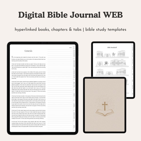 Digital Bible WEB, Digital Journaling Bible, GoodNotes Bible, PDF Bible, iPad Bible