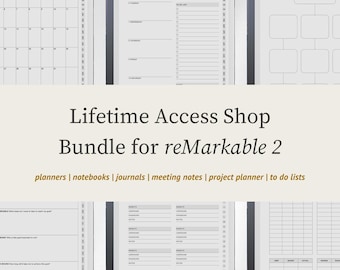 Lifetime Access Planner Bundle Templates für reMarkable 2