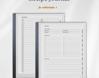 Recipe Journal for reMarkable 2
