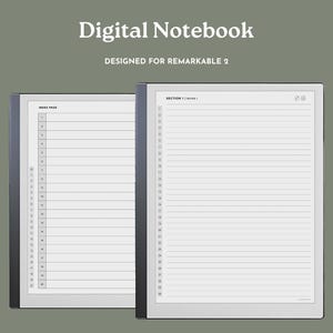 Notebook for Remarkable 2 | Note Template for Remarkable 2