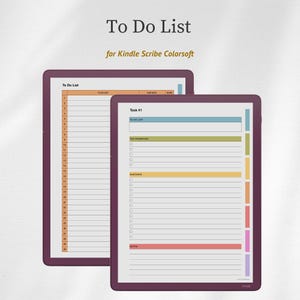 Modello di elenco delle cose da fare per Kindle Scribe Colorsoft, Elenco delle attività