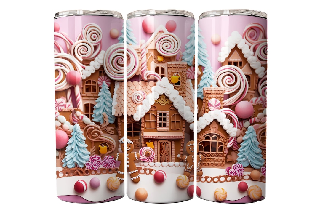 Christmas Candyland Tumbler Wrap 20 Oz Tumbler Sublimation Etsy