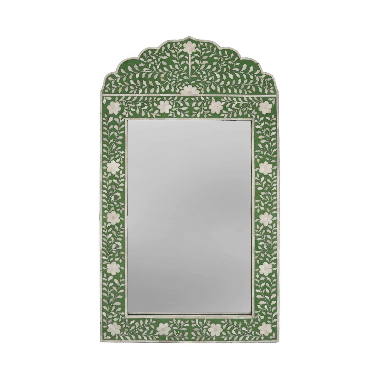 Handcrafted Intricate Bone Inlay Mirror Frame: Reflective Beauty With ...