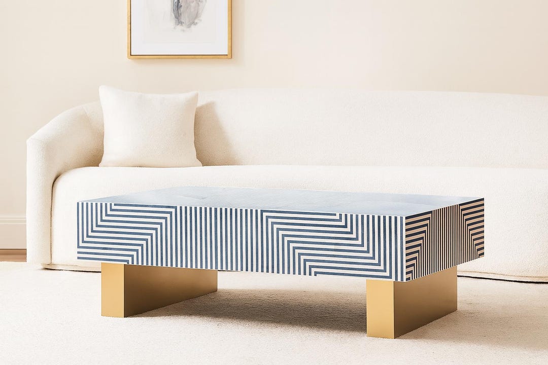 Handmade Bone Inlay Coffee Table, Handcrafted Ceter Table, Home Decor ...