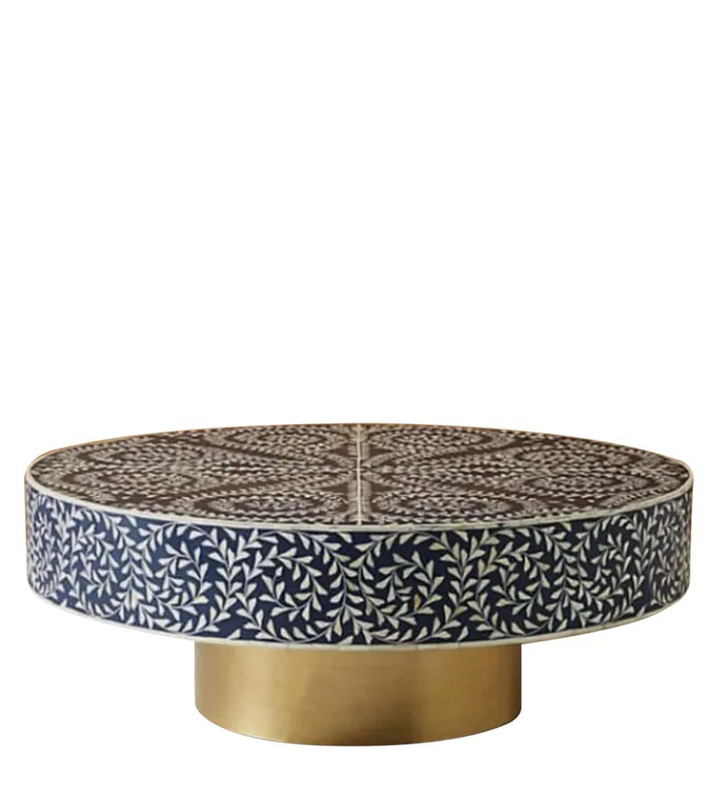 Bone Inlay Circular Table Handmade Bone Inlay Round Coffee Table Unparalleled - Etsy