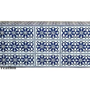 Bone Inlay 9-Drawer Dresser | Handmade Chest of Drawer |  Blue Moroccan Storage Unit | Side-Board Furniture