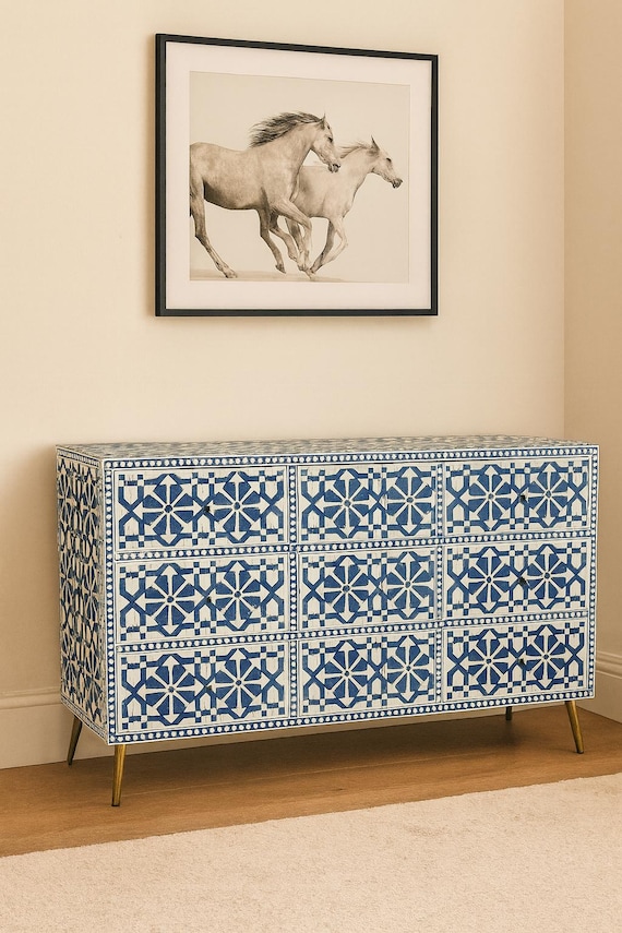 blue 9 drawer dresser Kunj 9 Drawer Dresser main image 0