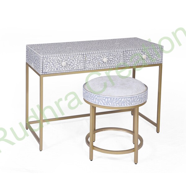 Vanity Table and Stools Etsy