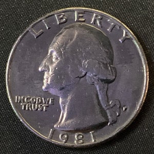 希少な 1981 年 P ミントマーク ワシントン クォーター US
