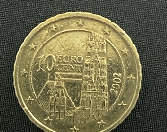 2002D Austria 10 Cents Euro Coin - St. Stephen's Cathedral Commemorative