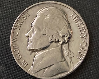 1963 Jefferson Nickel - Rare No Mint Mark Variety #1