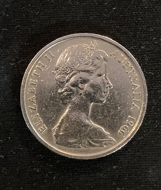 1966 Australia 10 Cents Coin - Collectible Decimal Currency