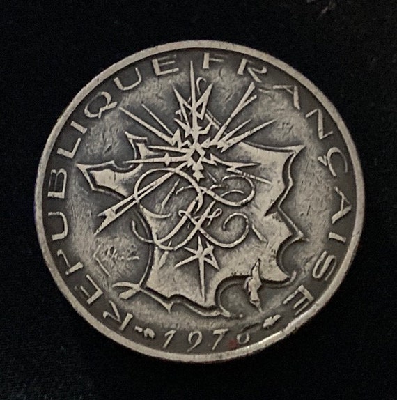 希少な 1976 年フランス 10 フラン硬貨 - ビンテージ貨幣収集品