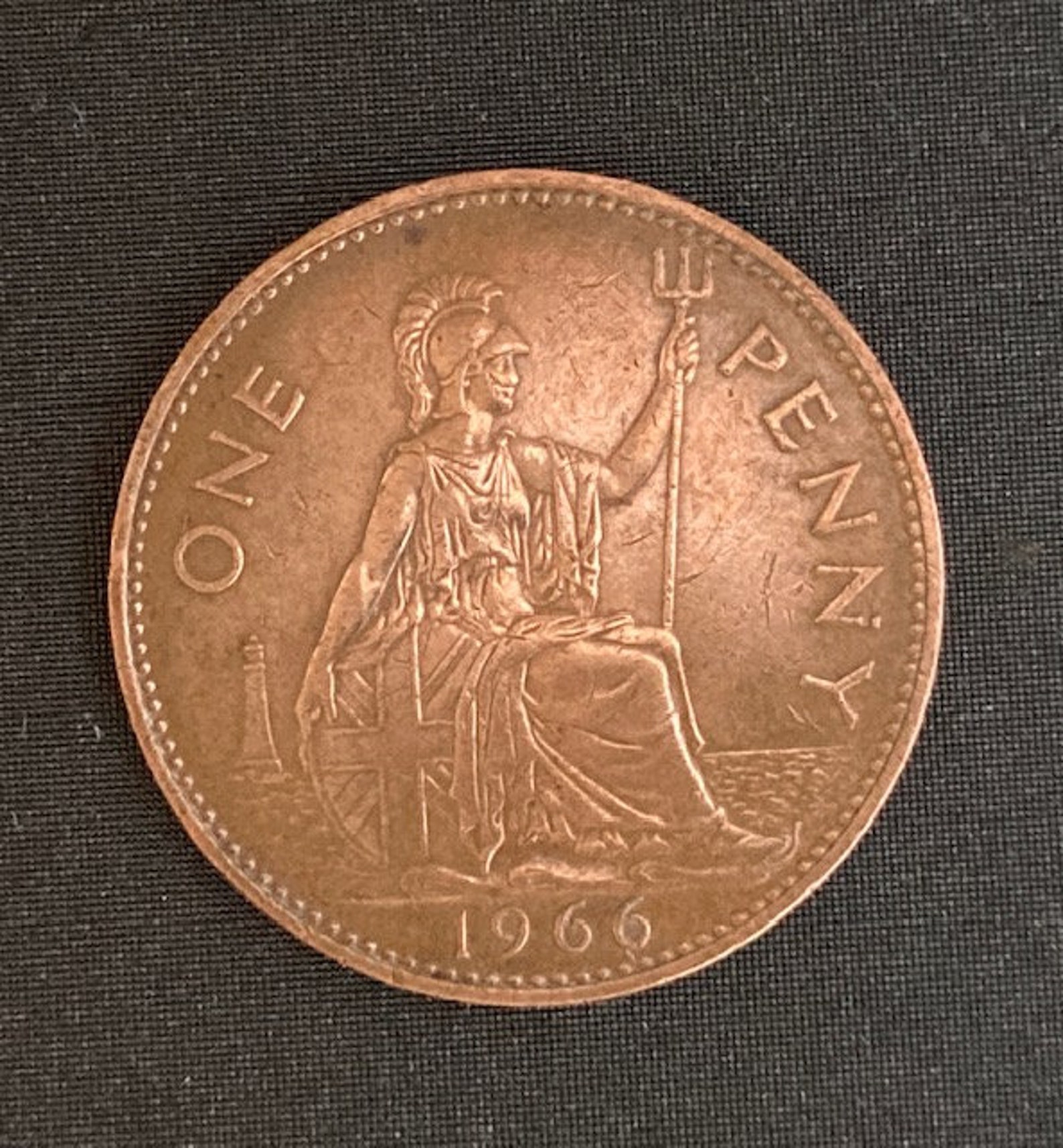 1966-one-penny-uk-coin-vintage-british-currency-collectible-etsy