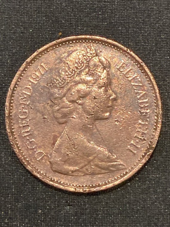 1971年 2ペンス 新ペンス エリザベス2世女王硬貨 英国 - Etsy 日本