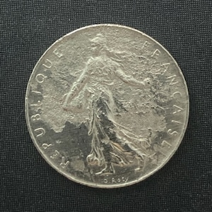 希少な 1976 年フランス 10 フラン硬貨 - ビンテージ貨幣収集品