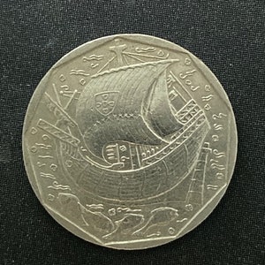 1988 República Portuguesa 50 Escudos Moneda - Vintage Portugués Coleccionable