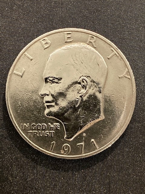 1ドル硬貨　1971年　アイゼンハワー 1971年 アイゼンハワー 1ドル硬貨 - D ミントマーク