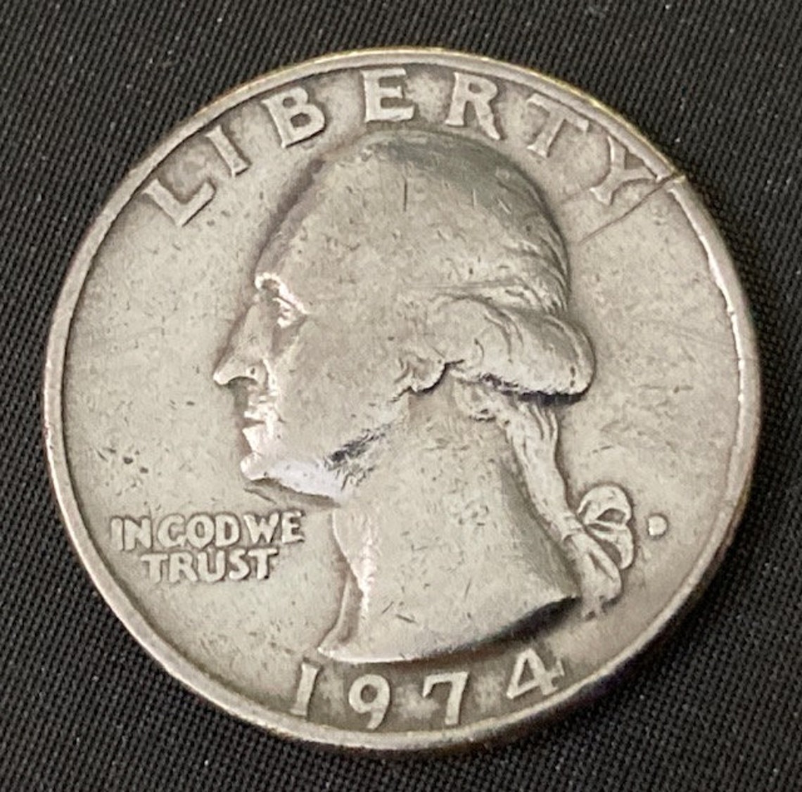 ERROR COIN 1974 QUARTER D MINT MARK visual data 5