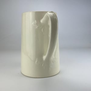 Vintage white ironstone pitcher, Myott, 6 1/2 inches high, good condition