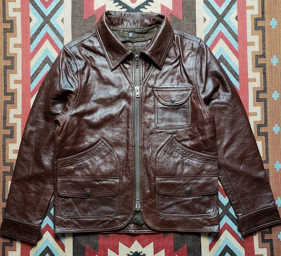 Double rl leather jacket hot sale