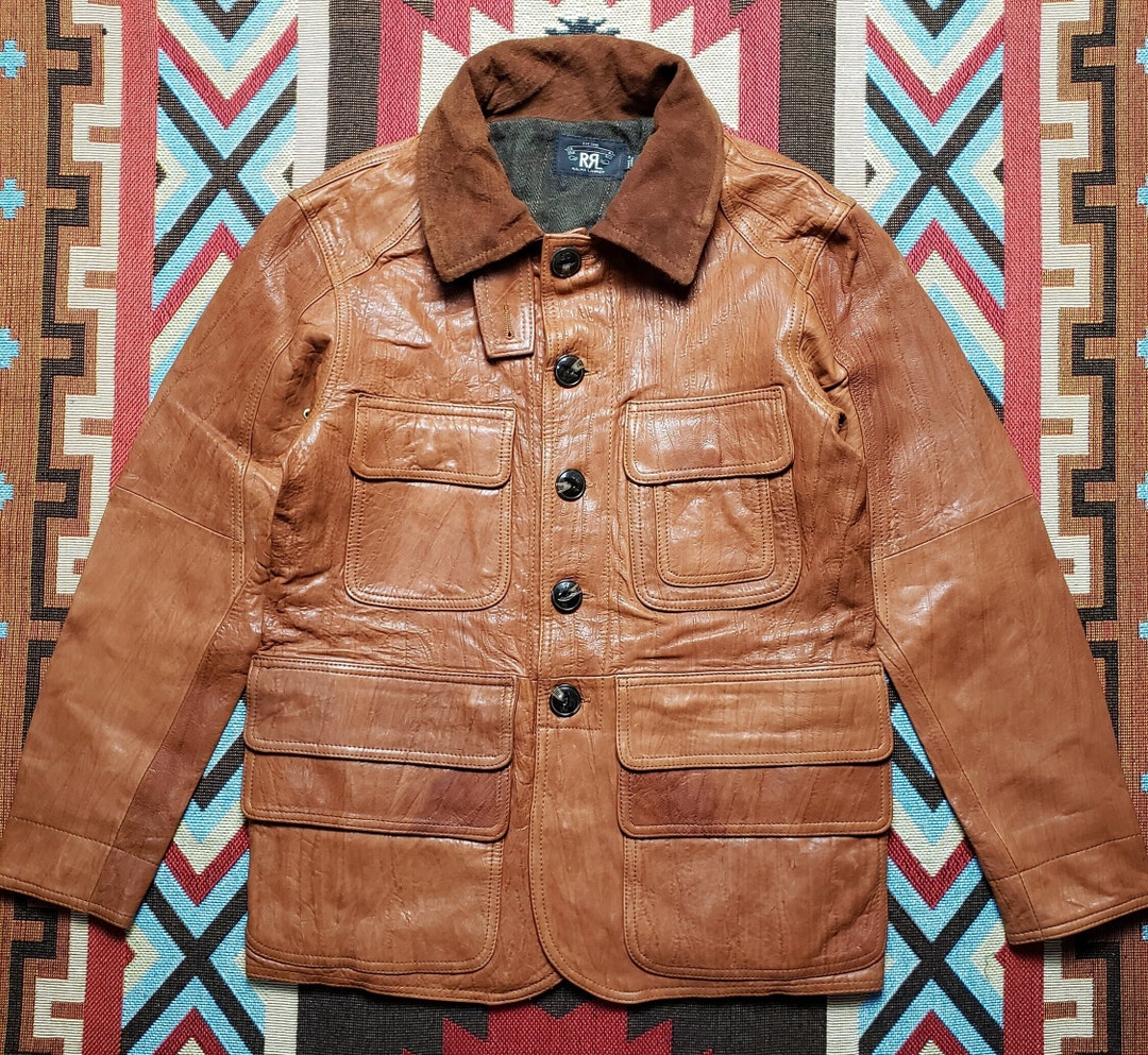 ジャケット・アウター DoubleRL LeatherTrimPeacoat Double RL RRL Ralph Lauren SHEARING LEATHER JACKET Coat