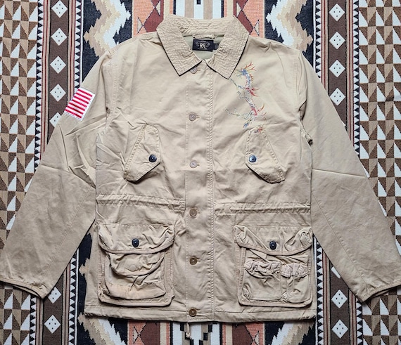 Vintage RRL Ralph Lauren M65 Field Jacket, Dragon Design (XL) - Etsy