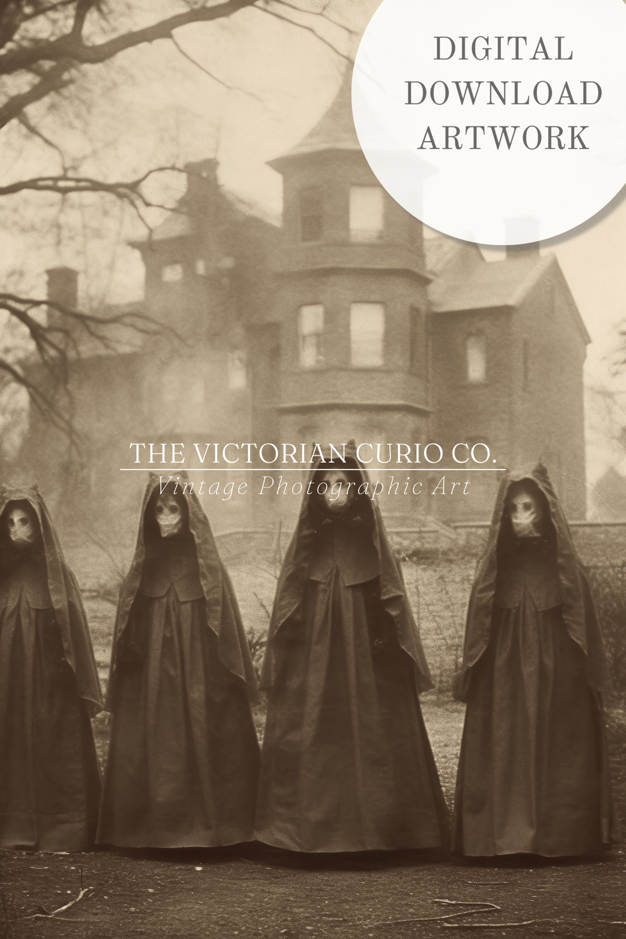 Evil Cultists Goth Bundle, PRINTABLE Wall Art SET of 5, Scary Dead ...