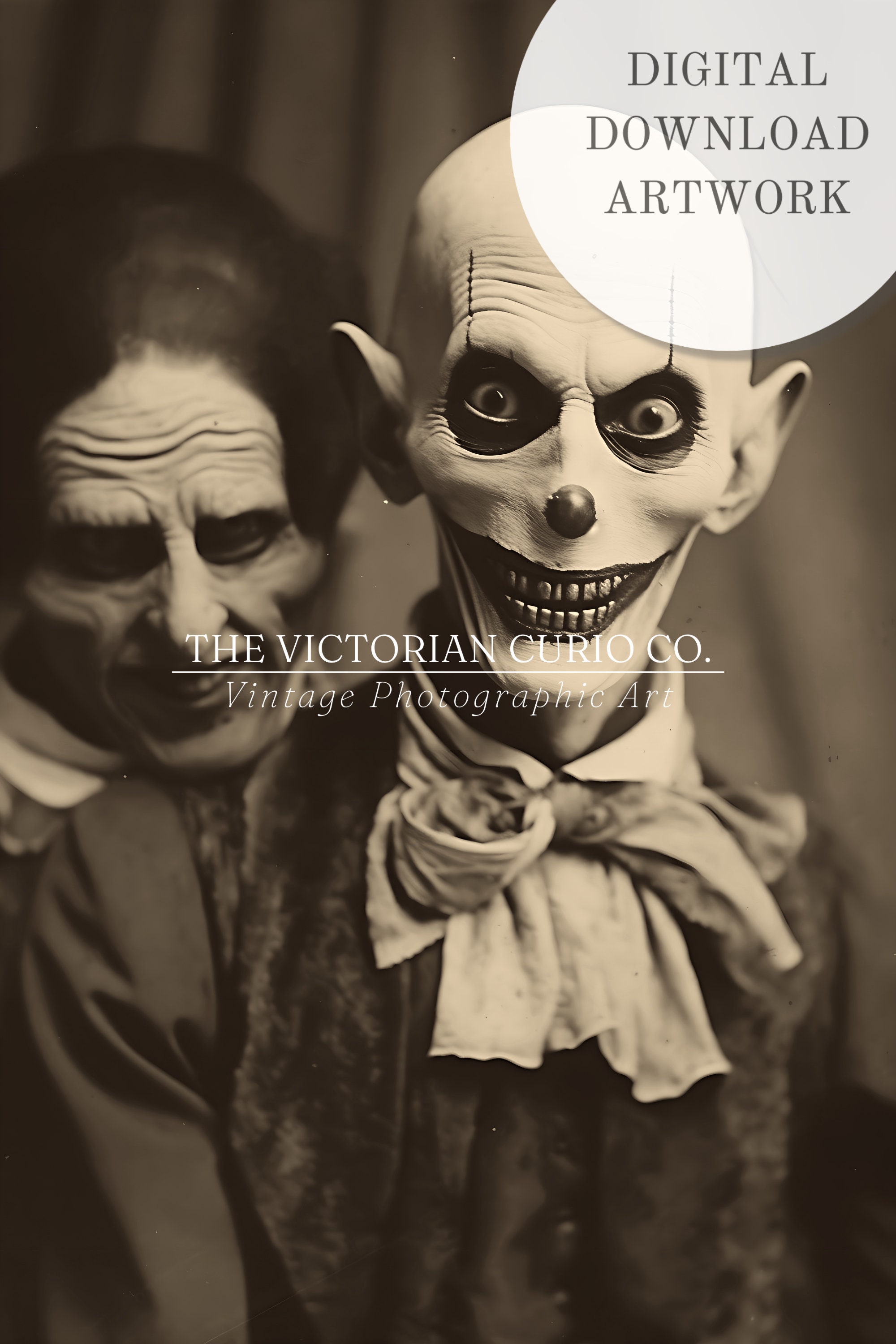Creepy Ventriloquist Doll Poster, PRINTABLE Sinister Wall Art, Victorian Puppeteer Photograph ...