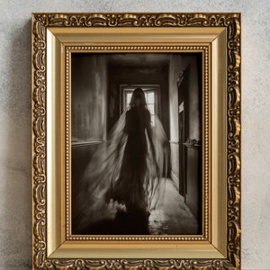 Vintage ätherischer Geist Fotografie, Gothic okkulte Fotografie, PRINTABLE Goth Home Decor, Art Poster Print, gruseliger viktorianischer Geist Foto