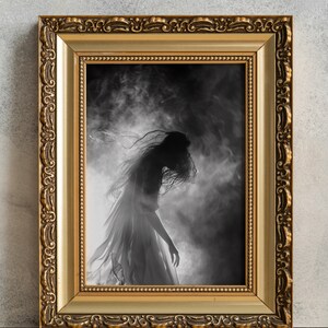 Ethereal Nightmare Vintage Photo, PRINTABLE Gothic Wall Art, Creepy Poster Print