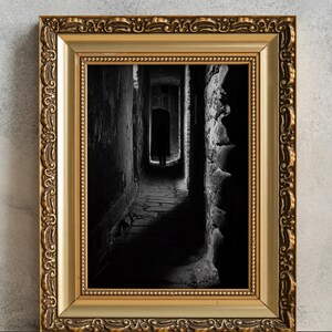 Shadow Entity Lurking In The Darkness, PRINTABLE Occult Art, Goth Victorian Wall Decor, Gothic Print, Ghost Poster