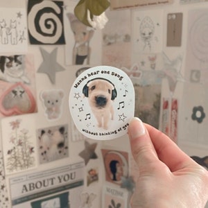 Me and my dog sticker | boygenius | aesthetic sticker | trendy sticker | laptop decal | downtown girl | water bottle sticker| coquette