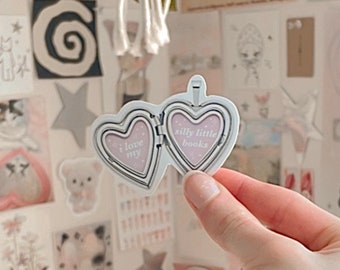 Silly little books sticker | cute bookish sticker | book lover gift | aesthetic reader sticker | kindle sticker | book cart sticker