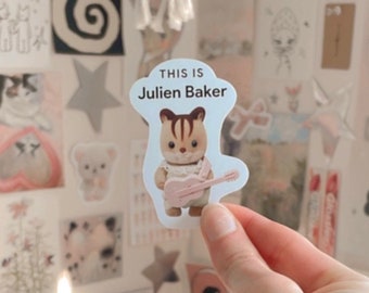 This is julien baker sticker | calico critters | aesthetic sticker | trendy sticker | laptop decal | downtown girl | water bottle | coquette