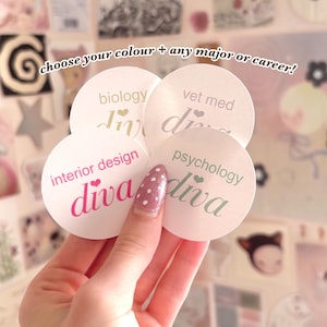 CUSTOM college major diva sticker | whimsical sticker | pinterest | aesthetic sticker | trendy sticker | laptop decal | kindle | twee