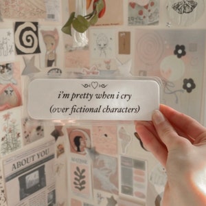 Pretty when I cry bookmark | annotating bookmark | lana del rey | book lover gift | aesthetic bookmark | pinterest bookmark |trendy bookmark